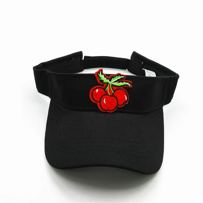 Cherry fruit embroidery Visors Baseball Cap Adjustable Snapback cap for men and women 307