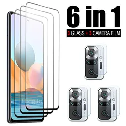 Cristal templado para Xiaomi Redmi Note 10 Pro, Note 10S, 10T, 10, 5G, 10 Redmi, excelente Protector de pantalla, película de lente