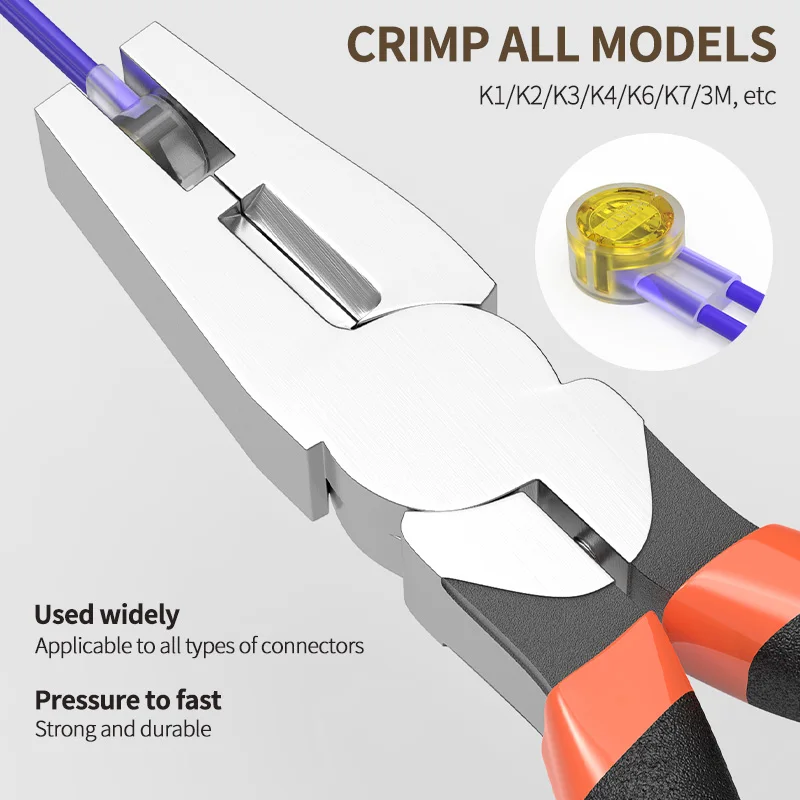 CNCOB Telecom Splices Crimping Tool, K1,K2,K3,K4,K5,K7 Network Cable Crimper, Crimp Size:19-26AWG(UR), 33-26AWG(UY),19-29AWG(UG)