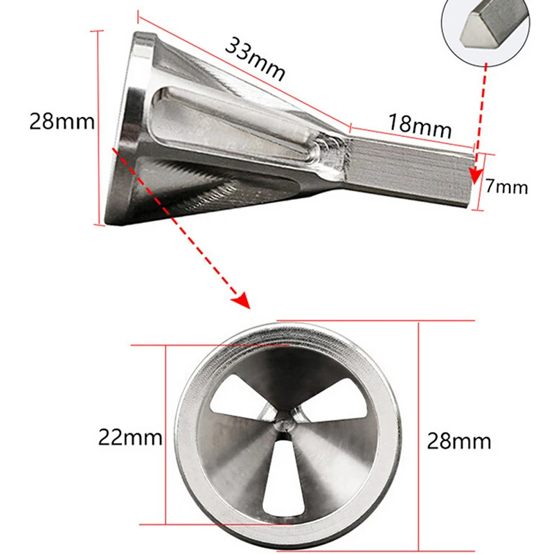 Deburring externo chanfro ferramenta hss triangle shank pagode metal aço passo broca buraco cone broca bancada