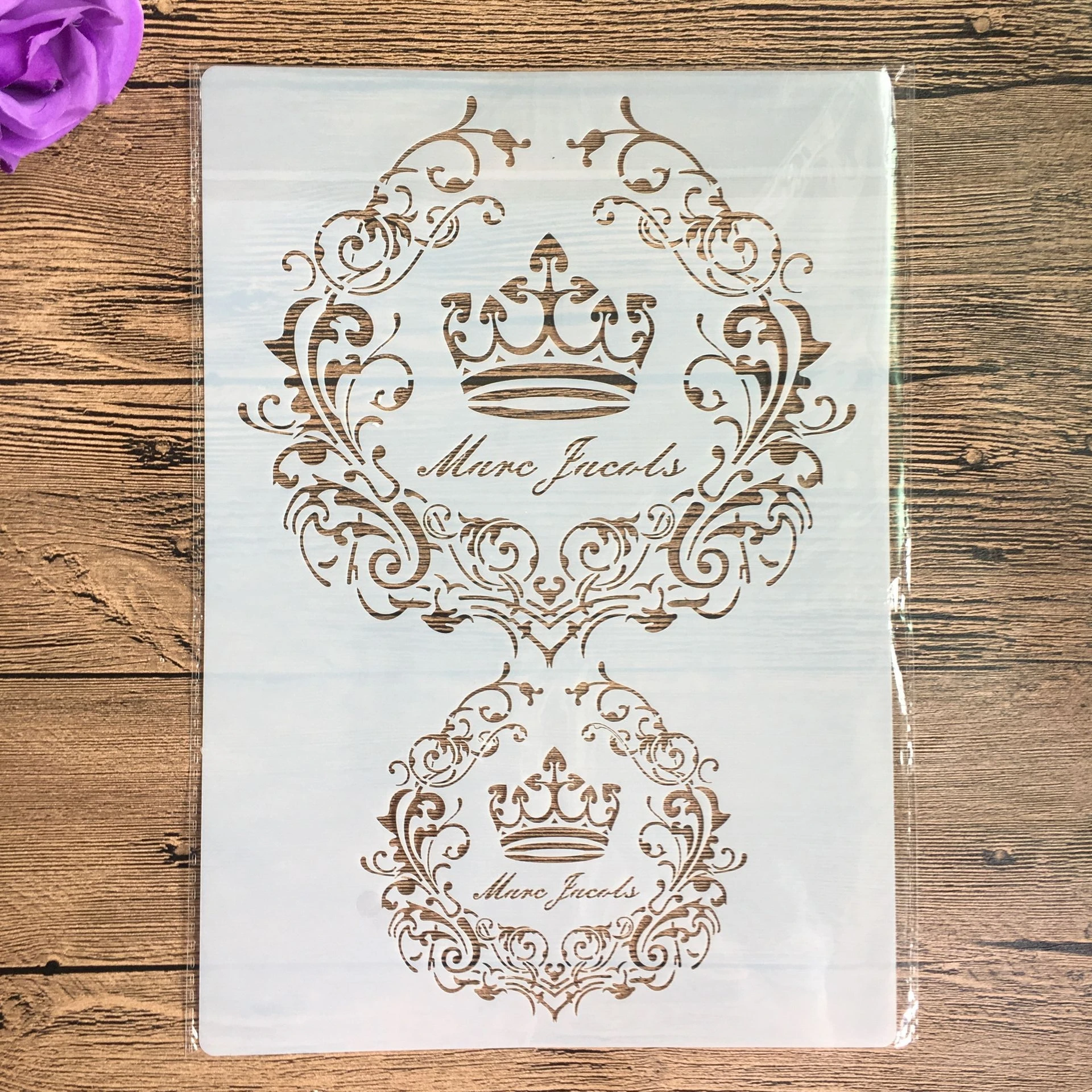 4pcs / set A4 Mandala vintage pattern flowers Stencils Painting Coloring Embossing Scrapbook Album Decorative Template stencil