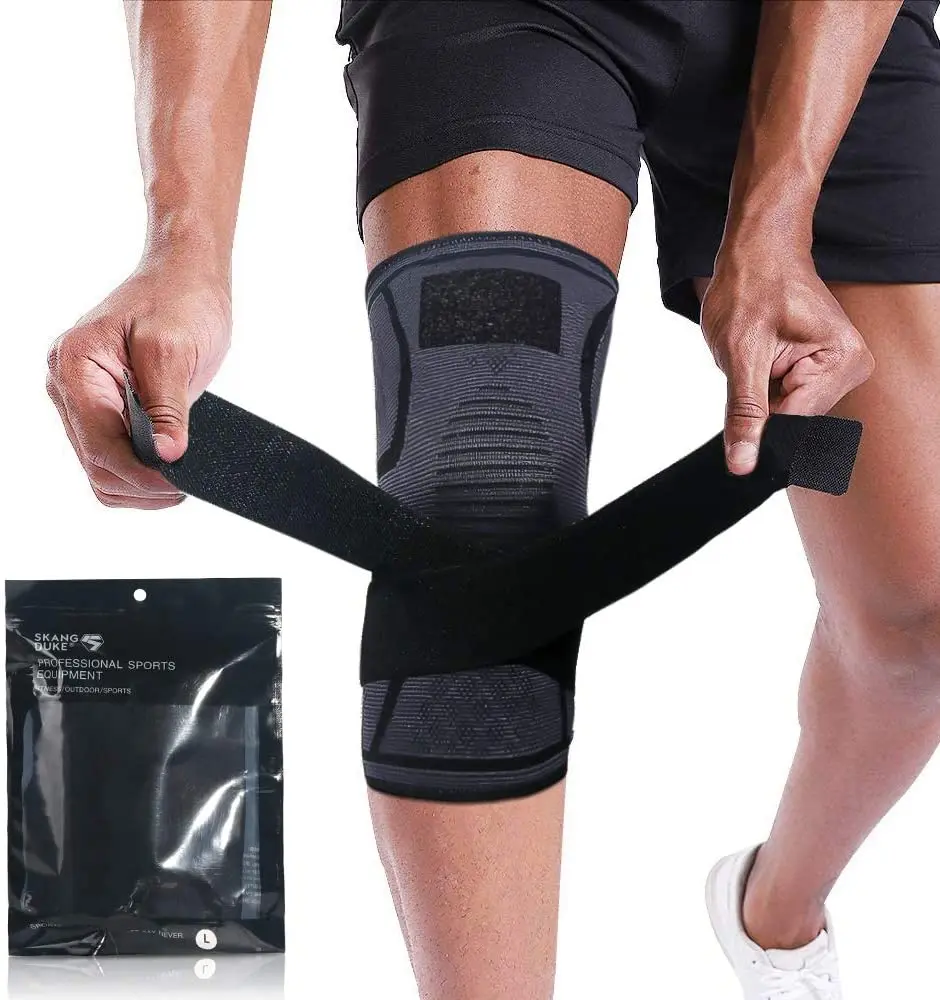 SKDK 1PC New Band Removable Pressurized Knee Pads Braces Knee Support Crossfit Fitness Running Sports Knee Protector Knee Sleeve