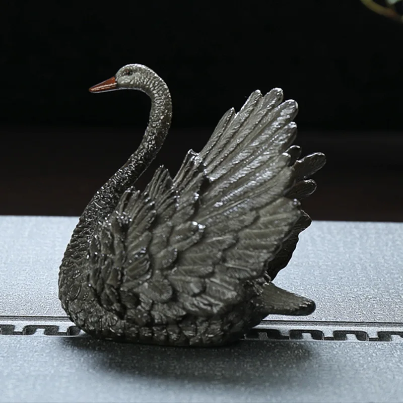 Romantic Swan Resin Color Changing Tea Pet Tea Accessories Household Decoration Adult Toys