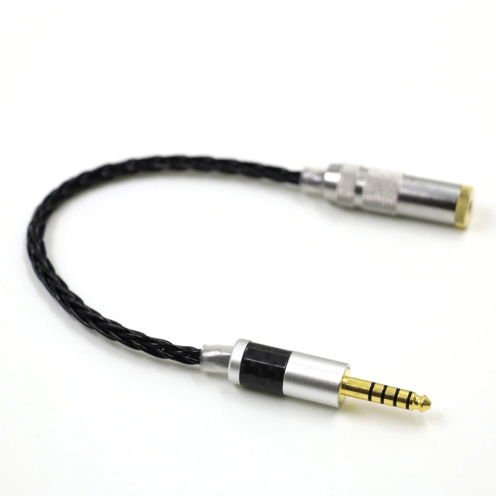 Haldane HIFI 7N Silver Plated 4.4mm Balanced Male to 3.5mm TRRS Balanced Female Audio Adapter Cable 4.4 to 3.5 Connector Cable