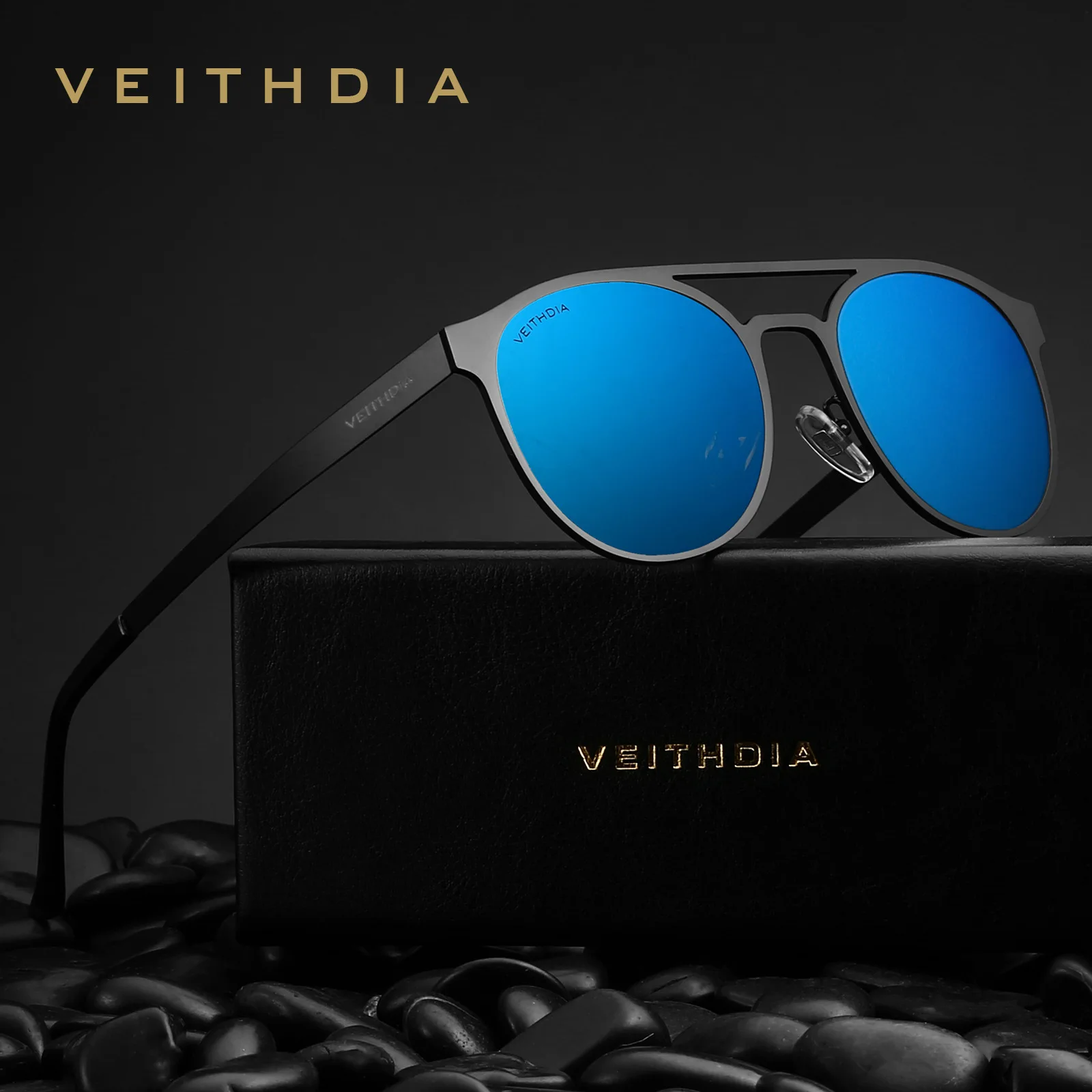 VEITHDIA occhiali da sole donna marca classica moda uomo occhiali polarizzati specchio UV400 lenti occhiali accessori per uomo V3900