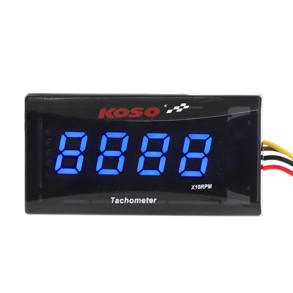 koso tachometer Motorcycle rpm gauge 0~2000 rpm Digtal Display  With Red and Blue LED