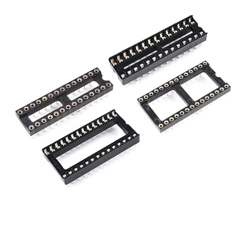 20PCS/LOT DIP28 28PIN 28P DIP SIP Narrow Wide IC Socket Sockets Adaptor Solder Type IC Socket Connector Type 2.54MM