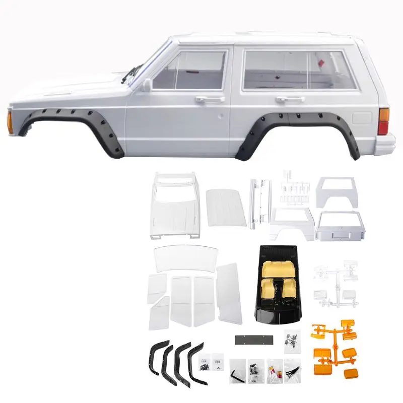 Kit de carcasa de plástico duro 1:10, 275mm, distancia entre ejes, JEEP Cherokee XJ, sin pintar, DIY para 1/10 RC Crawler Car RC4WD D90 D110 TF2 MST