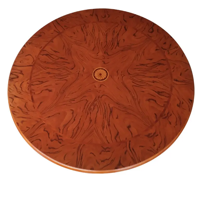 Imagem -04 - Bandeja de Madeira de Carvalho Sólida Silenciosa Giratória Redonda Mesa de Jantar com Mesa de Madeira Preguiçosa e Padrão Bonito de 80-90cm de Diâmetro hq Bp01