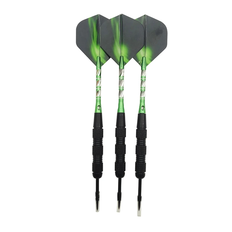 Darts 3Pcs High-quality Hard Darts 20g Professinal Indoor Sports Entertainment Steel Pointed Dart Green Shafts Flight Dardos