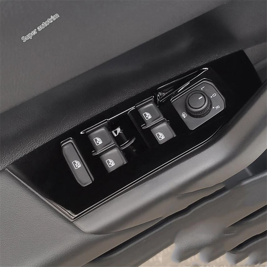Center Control Gear Shift Panel Inner Door Armrest Handle Cover Trim Black Fit For VW Volkswagen Polo 2019 - 2023 Accessories