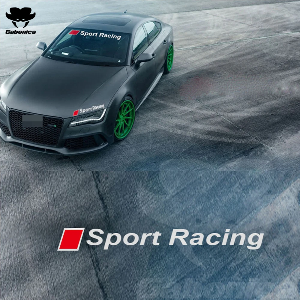 

Sport Racing Car windscreen windshield sticker car heat sticker For Audi Sline RS Quattro A3 A4A5 A6 A7 A8 B6 B7 B9 C6 Q3 R8 TT