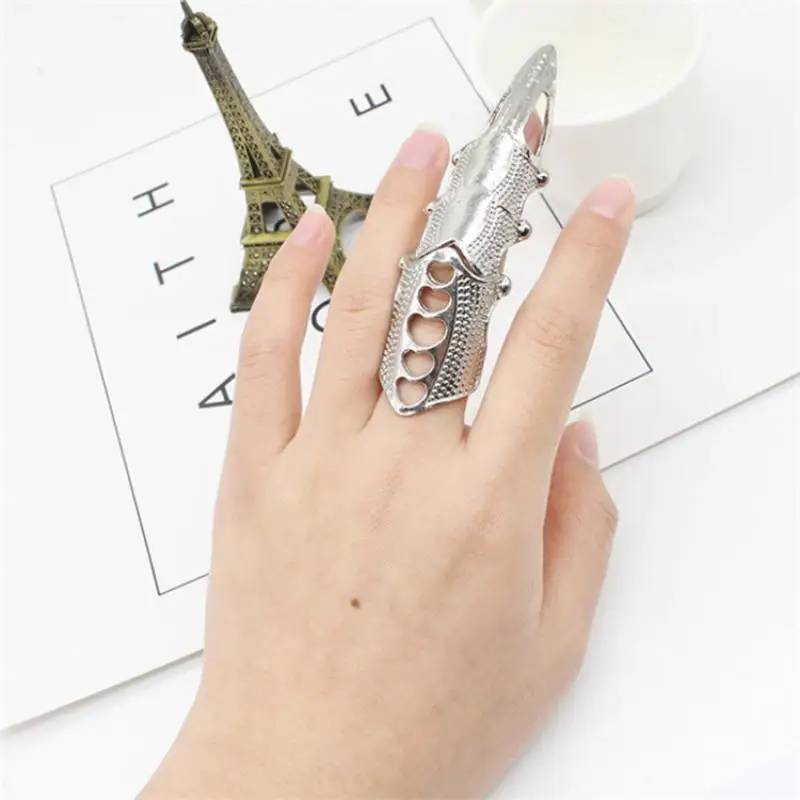 Silver Ring Joker Girl Cosplay Props Halloween Gift Dangan Ronpa Gothic Danganronpa Celestia Ludenberg Punk Finger Bone Rings