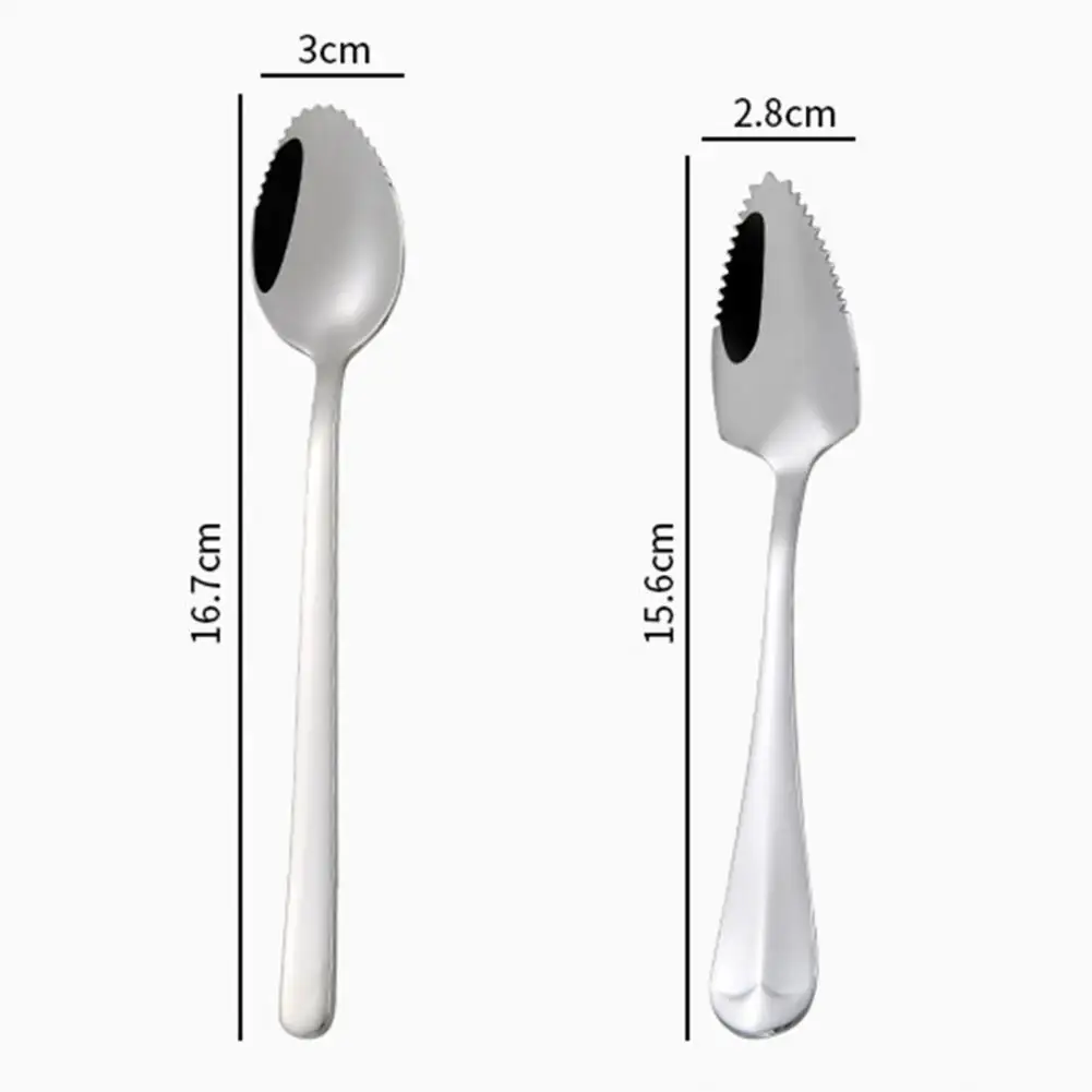 ผลไม้ช้อนสแตนเลส Serrated Edge ผักครัว Gadget เครื่องมือตัด
