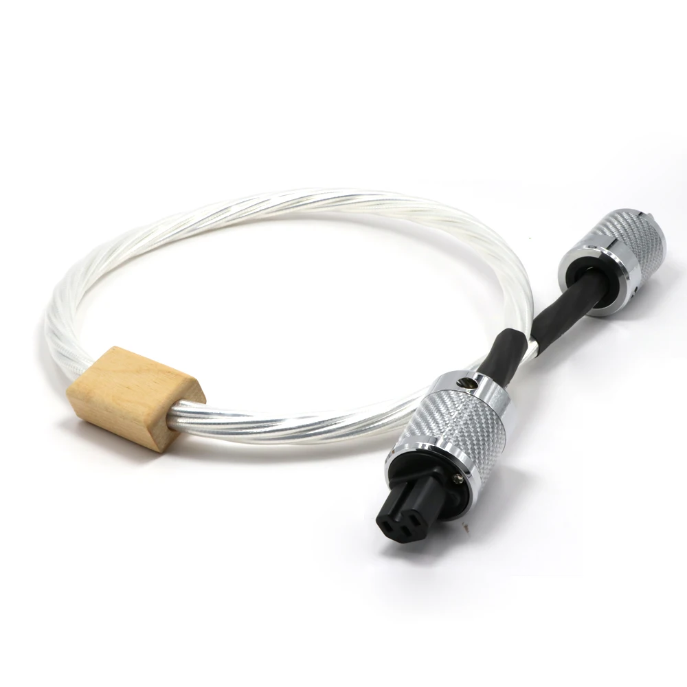 Nordost-Cable de alimentación de referencia Chapado en plata odin 7N, de alta calidad, con enchufe europeo/estadounidense de fibra de carbono