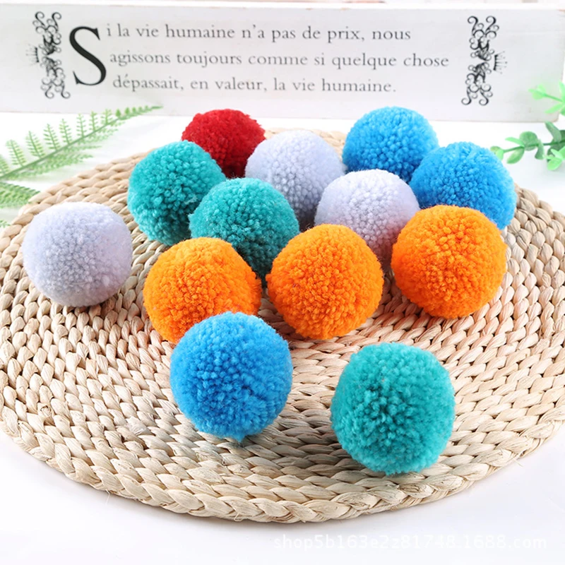 DIY 2CM Random Colors Pom Pom Ponpon Ball for Women handmade Jewelry Accessories Pompon Cashmere Craft 200 Pcs Per Lot Wholesale