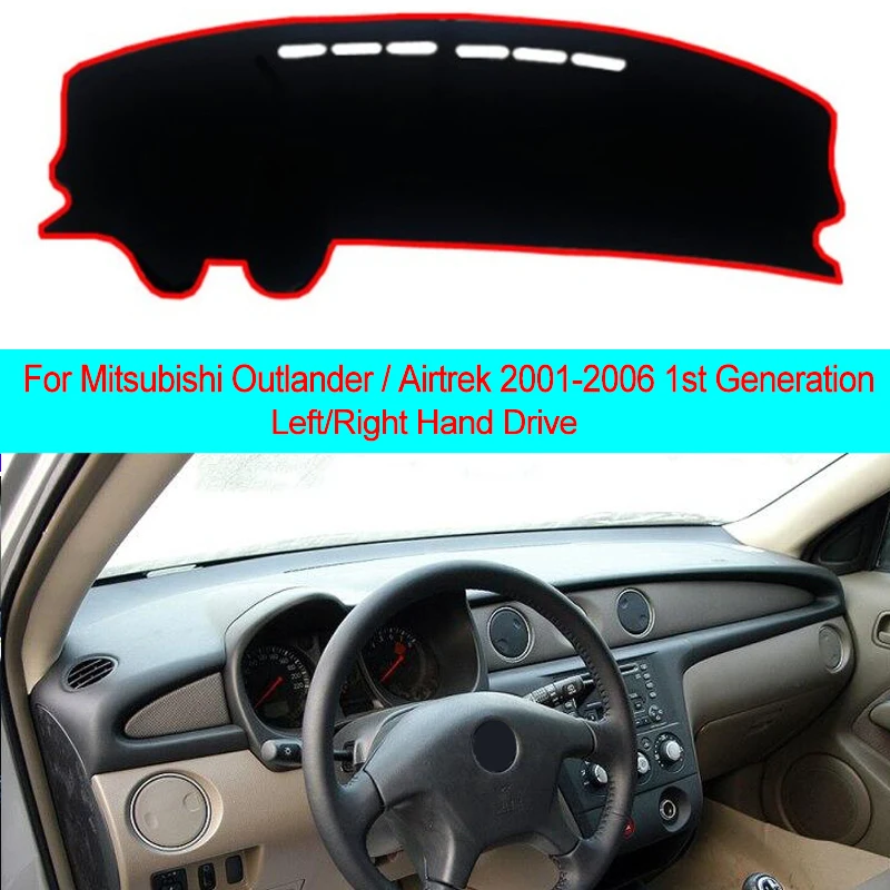 2 Layer Car Inner Dashboard Cover Dash Mat Carpet Sun Shade Cape For Mitsubishi Outlander Airtrek 2001 - 2006 1st Gen Dust proof