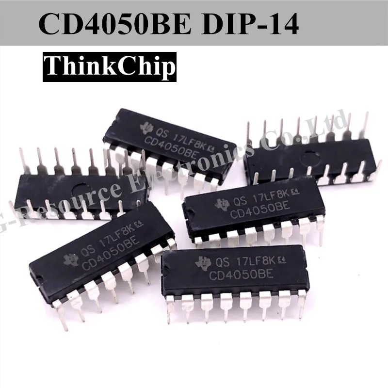 (10pcs) CD4050BE DIP-14 CD4050 DIP14 4050BE DIP CMOS Hex Buffer/Converters