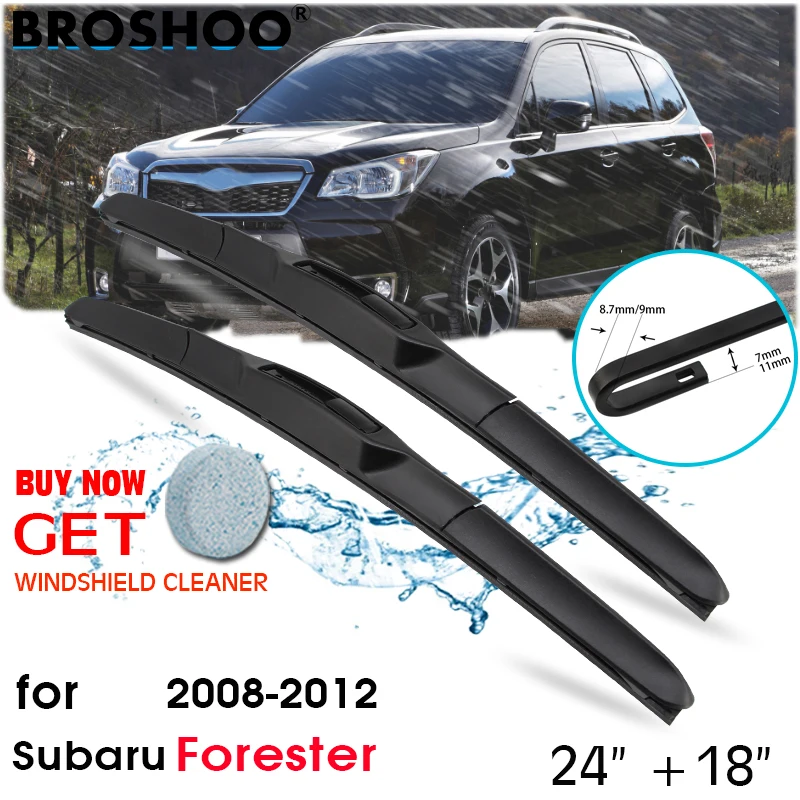 

Car Wiper Blade Front Window Windscreen Windshield Wipers Blades J hook Auto Accessories For Subaru Forester 24"+18" 2008-2012