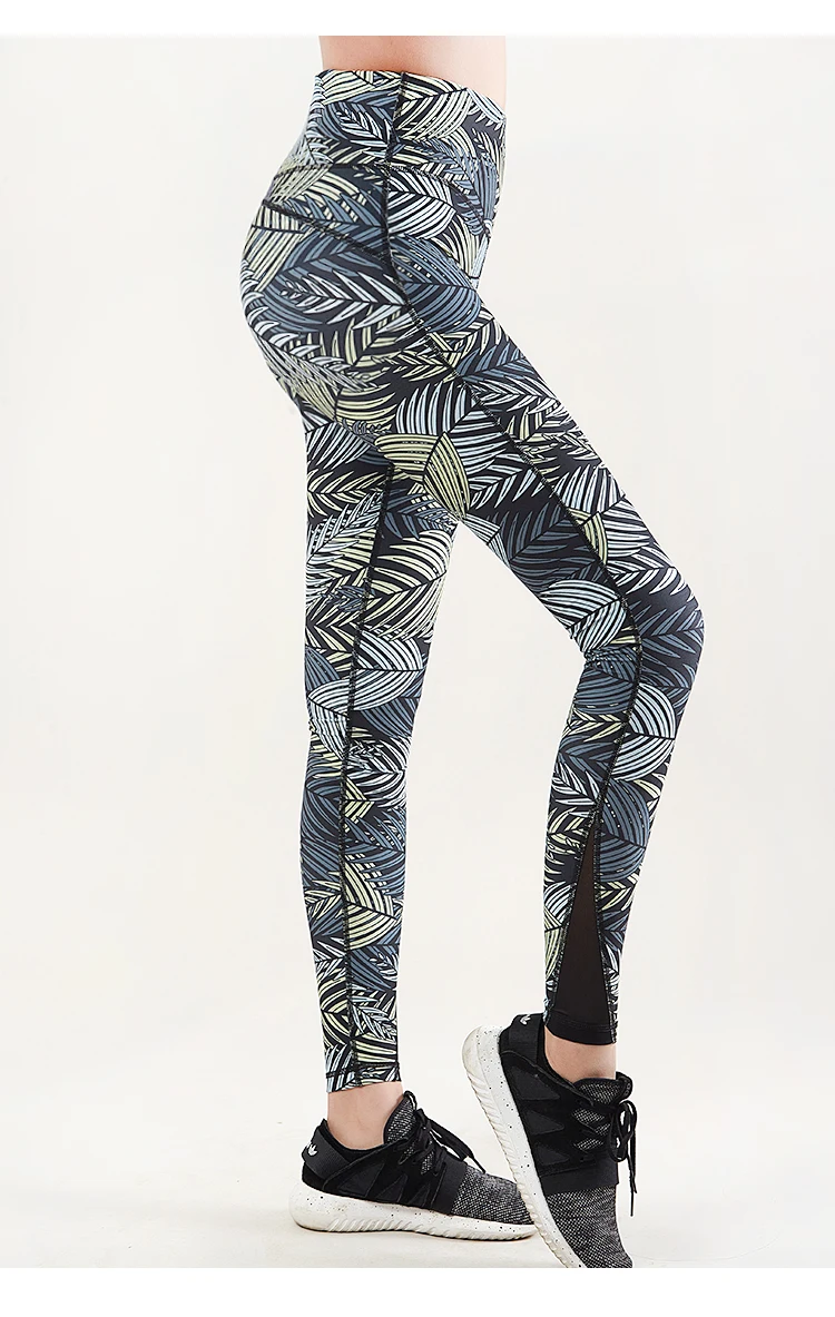 

Yoga Pants Women Sport Leggings Fitness Hi-rise Waist Seamless All-over Print Gym Jogging Workout Tights Female Pant