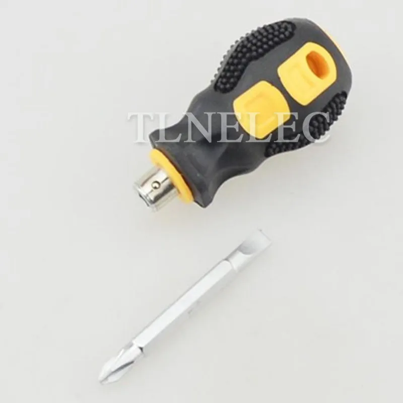 Mini Ultra Short Screwdriver Micro Screwdriver Double-Use Type Telescopic Screwdriver Small Radish Screwdriver