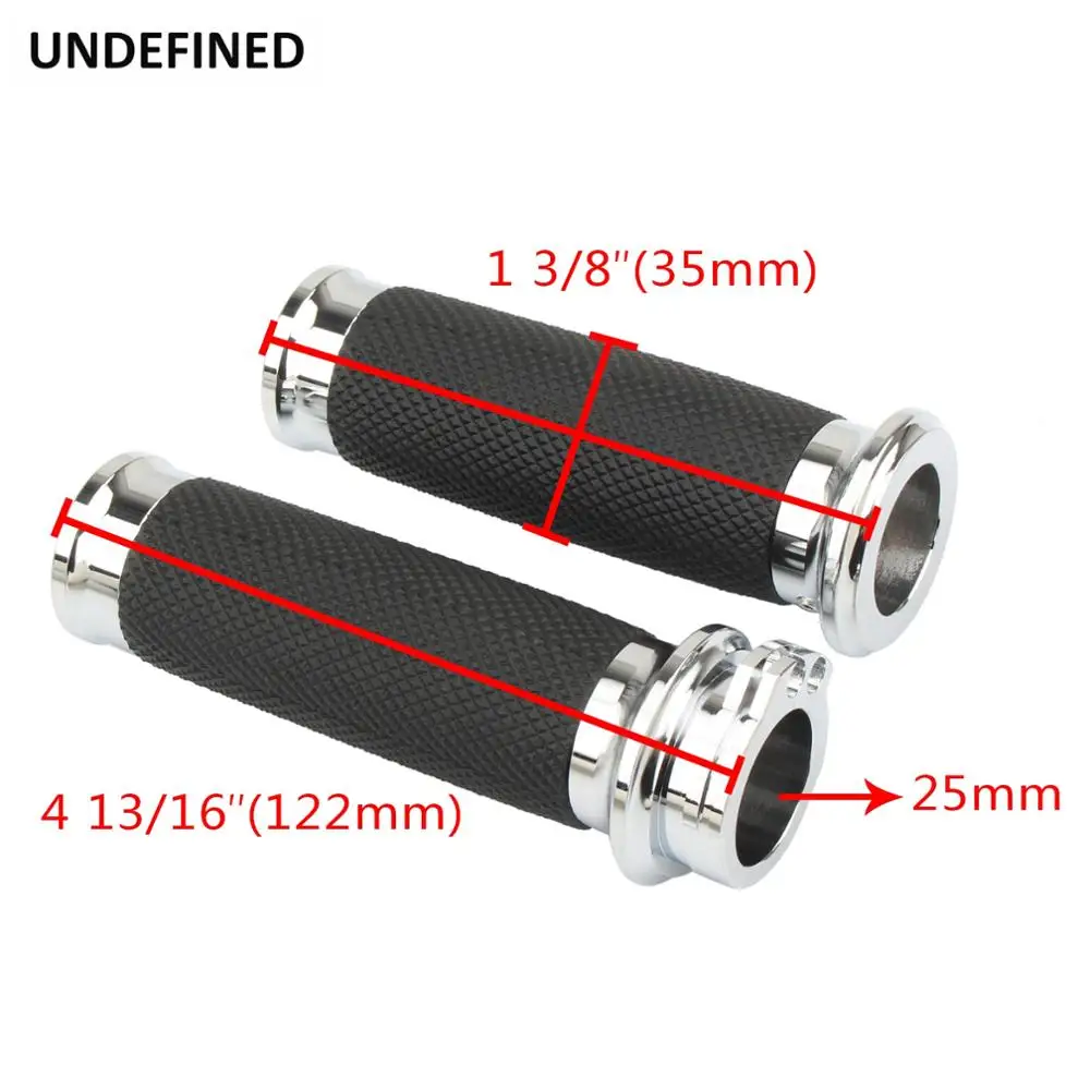 25mm 1inch Motorcycle Handlebar Grips Hand Grip Rubber Aluminum Hand Grips For Harley XL XR Touring Dyna Softail 95-15
