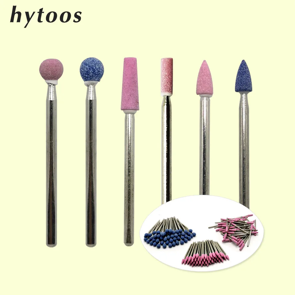 HYTOOS 7pcs/set Corundum Nail Drill Bits 3/32\