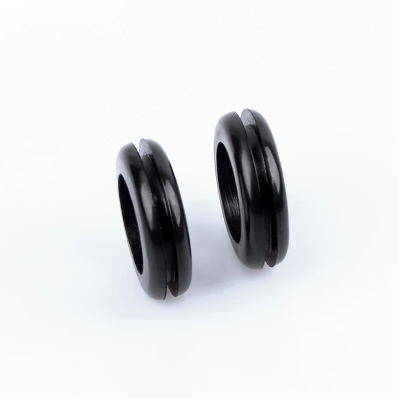 10/20p Rubber Plug With Hole Rubber Grommets Gasket Retaining Ring For Protect Wire Cable And Hose Custom Part Seal Assortment