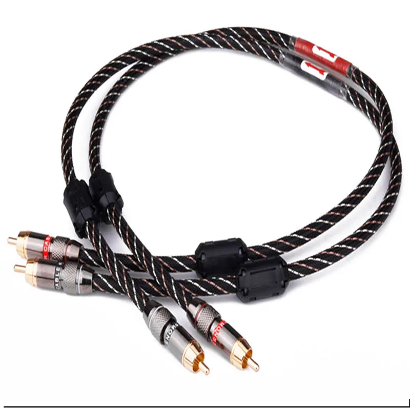 1 pair HIFI Stereo Pair RCA Cable High-performance Premium Hi-Fi Audio 2rca to 2rca Interconnect Cable