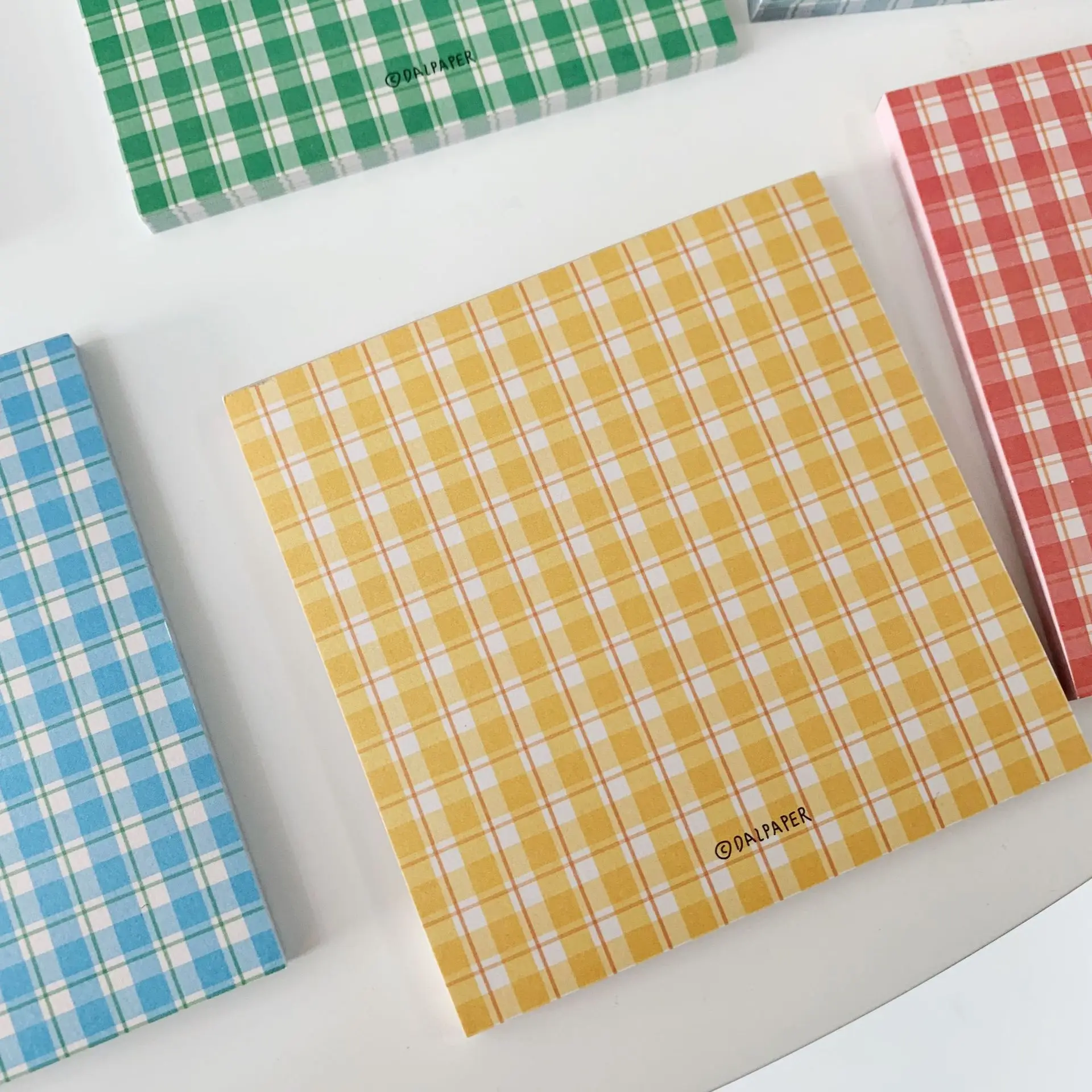 Korean Ins Cute Retro Color Grid Memo Pad 50sheets Simple Style Diy Student Small Notepad Office School Message Paper Stationery