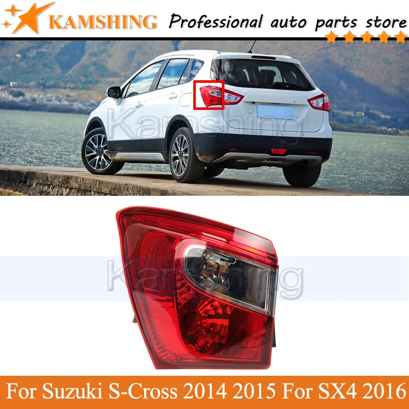 

Kamshing внешний задний светильник лампа для Suzuki S-Cross 2014 2015 для SX4 2016 задний стоп-сигнал светильник задний фонарь головная лампа светильник