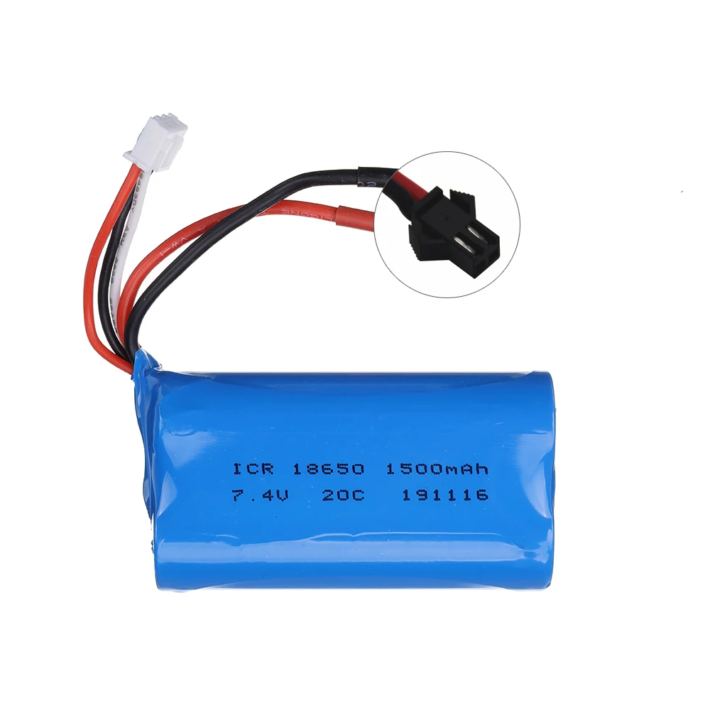 7.4V 1500mAh/2200mAh/3000mAh 18650 lipo Battery for Q46 Wltoys 10428 /12428/12423 WPL MN99S D90 U12A S033g Q1 H101 Rc Boats Cars