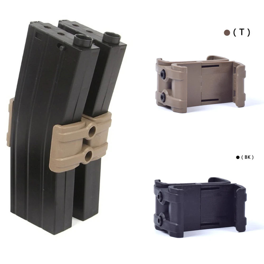 

Tactical Gear M4 Double Magazine Airsoft Clamp Holder Nylon Hunting Rifle M4 Fast Dual Mag Clip Pouch Shooting Gun Accessories