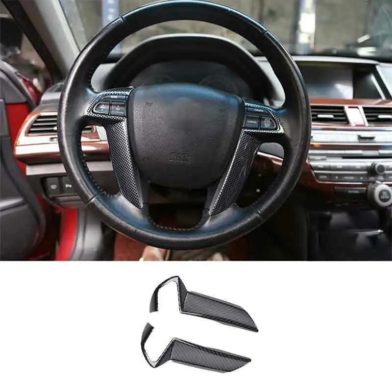 

For Honda Accord 2008 2009 2010 2011 2012 2013 ABS Carbon Fiber Steering Wheel Decor Cover Trim