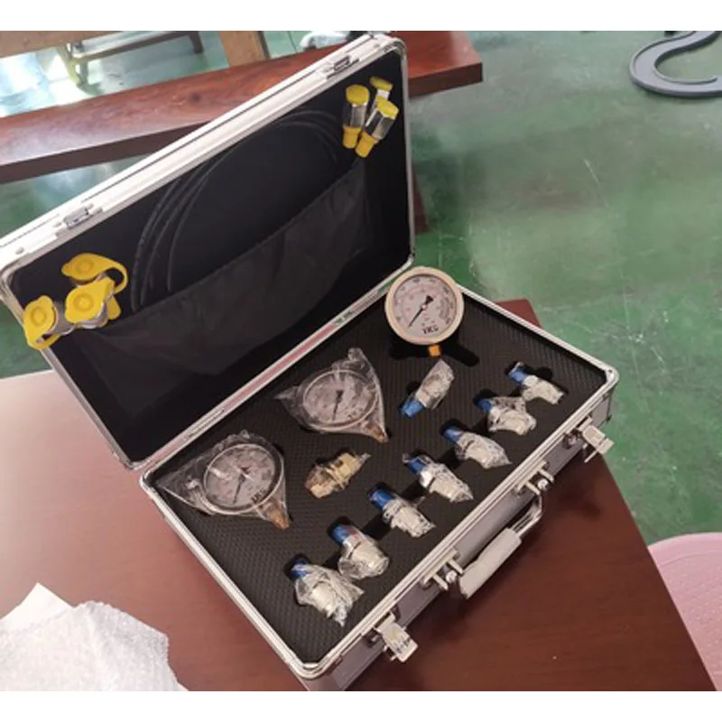 1 Set Excavator Hydraulic Pressure Gauge Test Kit Professional Hydraulic Measuring Toolbox For Hydraulic Presses Machinery