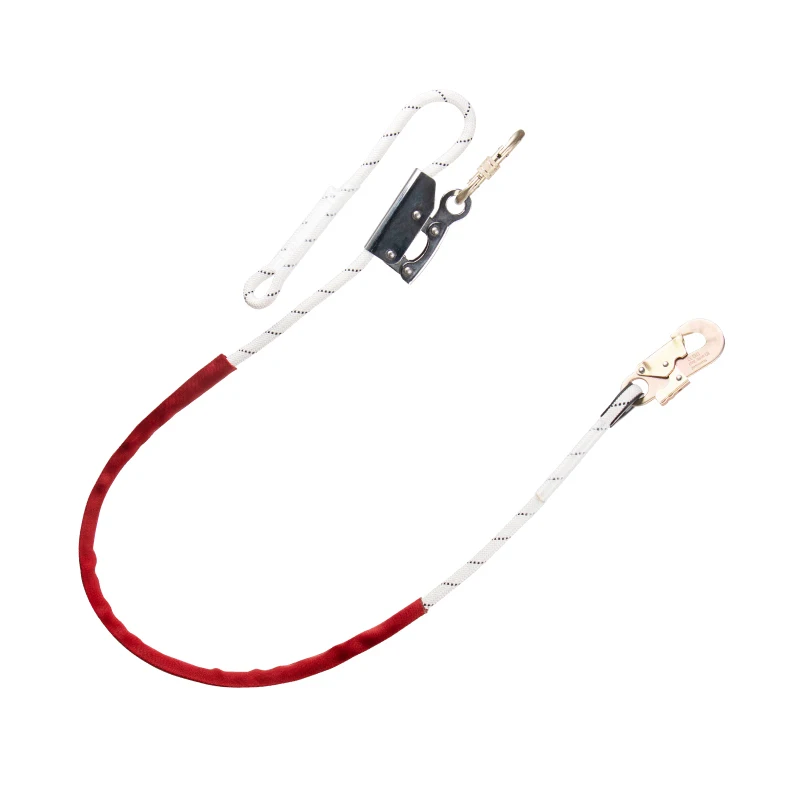 Position Lanyard Adjustable with Snap Hook Rope Grab Arborist Tree Work Climbing Fall Protection