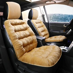 Car seat cushion autumn and winter new thick short plush cushion single seat mat pad warm seat cover