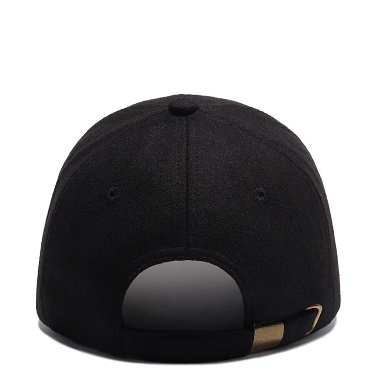 Men Big Head Baseball Cap,Black/Gray Color Adult Peaked Cap With Large Size Circumference 55-62cm Wool Hip Hop Hat