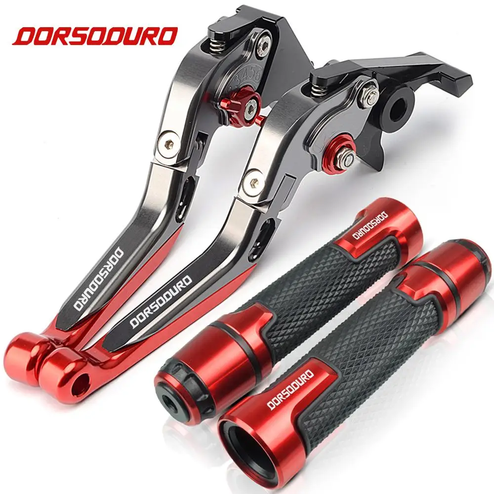 For Aprilia DORSODURO 1200 2011 2012 2013 2014 2015 Motorcycle Brake Clutch Lever Handle Grips Handlebars with DORSODURO LOGO