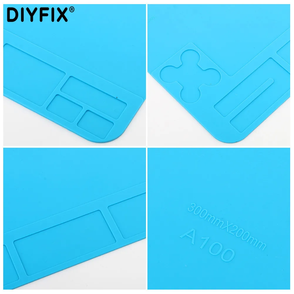 Diyfix esteira de silicone antiestática, para trabalho de solda, bloco de isolamento térmico para componentes elétricos, para reparo de solda