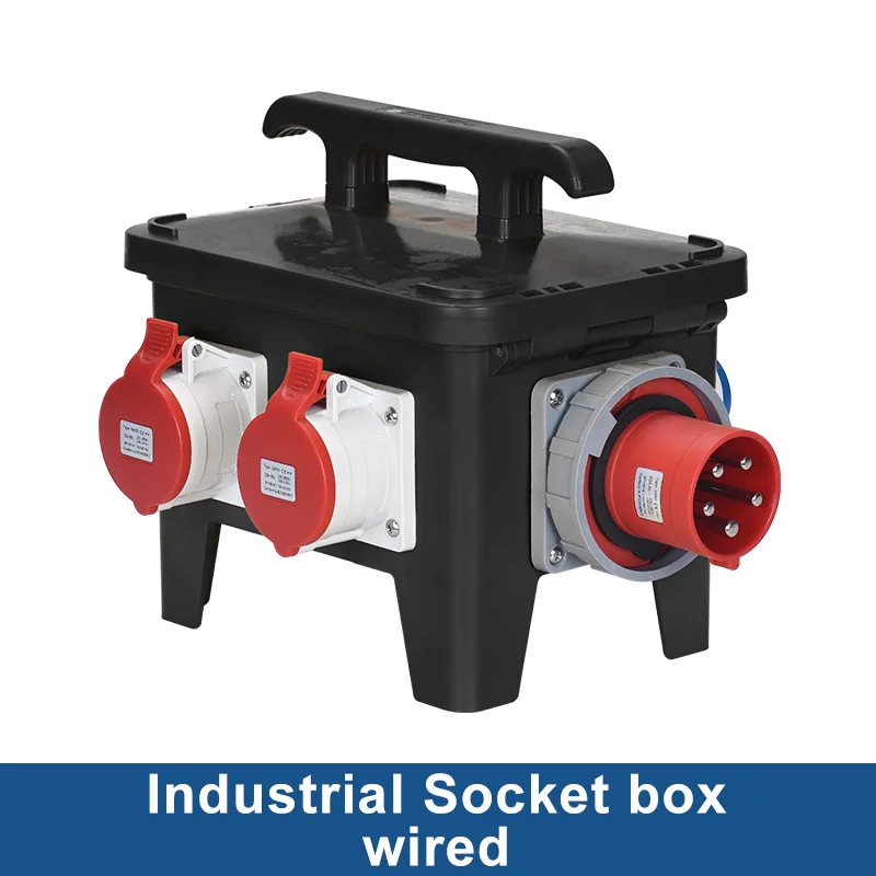 Imagem -03 - Caixa Industrial Impermeável do Soquete com Interruptor Mcb Rcbo Caixa de Distribuição Exterior Reino Unido Eua ue e fr Ip44 e Ip65 220v 380v 16a 32a