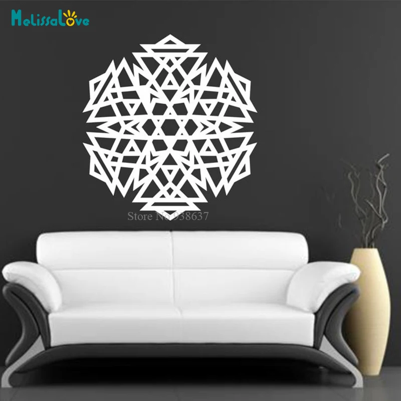 Mandala Decal Flower Geometric pattern design Modern Home Decors Headboard Sofa Vinyl Wall Stickers BA792