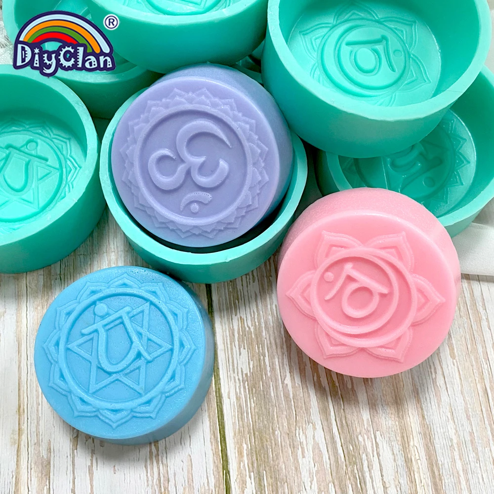 OM Aum Yoga Symbol Silicone Mold For Soap Incantation Cake Epoxy Resin Aroma Stone Mould Buddhism Spell Crafts Decorative Form