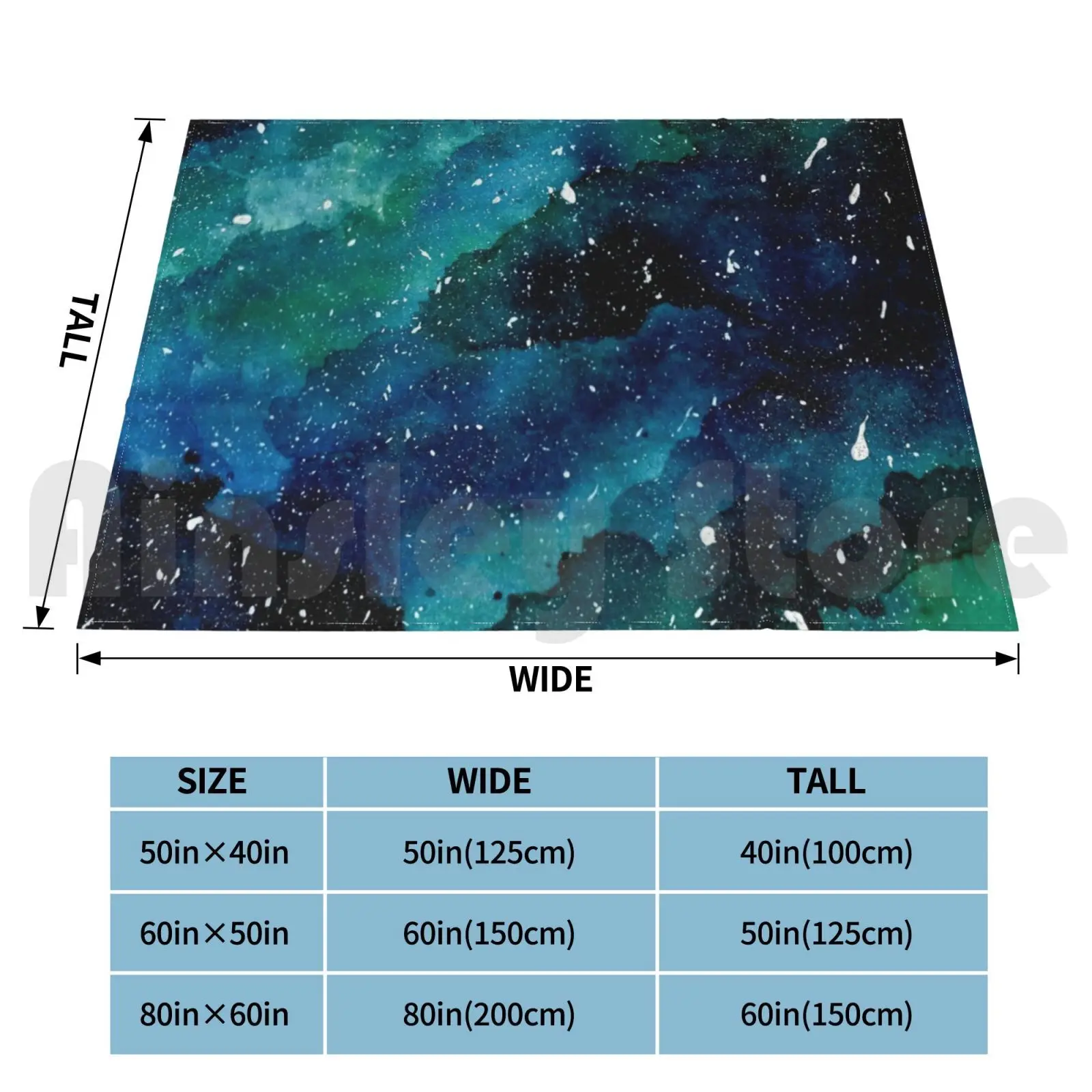 Emerald Galaxy Blanket For Sofa Bed Travel Emerald Green Galaxy Universe Stars Nature Beautiful Pretty Natural