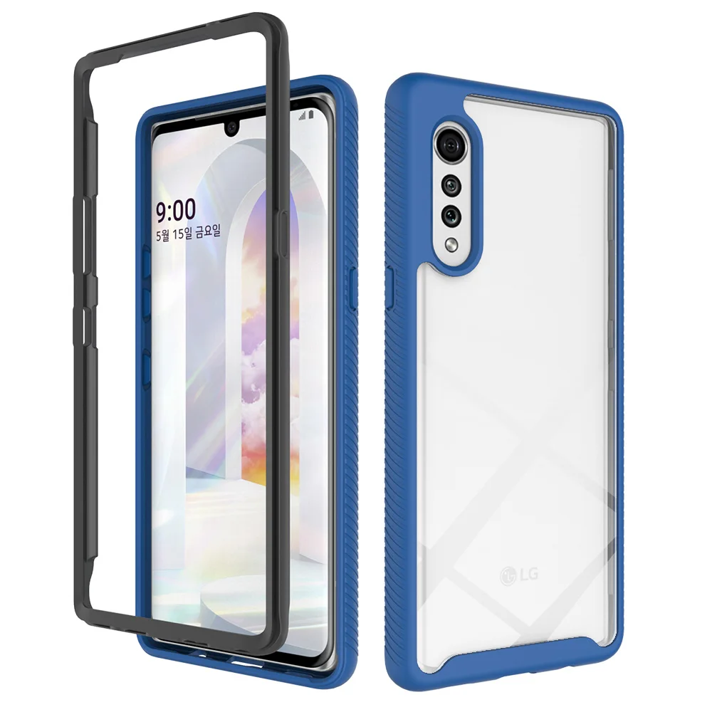 Hybrid Rugged Armor Shockproof Phone Case For LG Velvet 5G G9 V60 G8 V50s G8X ThinQ Soft TPU Frame Transparent Back Cover Fundas