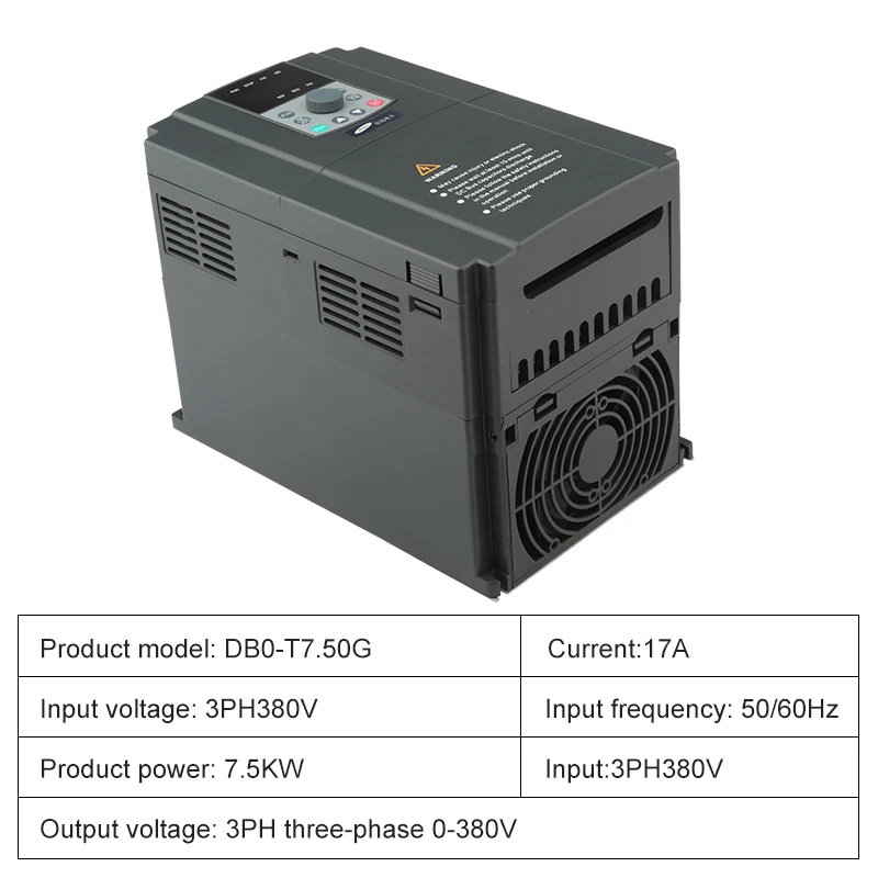 VFD Inverter 7.5KW 220v Single-Phase Input 380v Three-Phase Output Driver For CNC Milling Machine Spindle Motor Speed Control