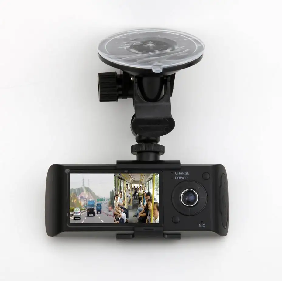 JWKG R300 Dash Cam Dual 108P with GPS 2.4 inch LCD Screen Built-in Mic and Speaker Car Camera with Loop Recording, G-Sensor, etc