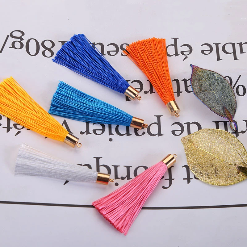 10-50Pcs Mini Metal Cap Tassel Jewelry Curtain Garments Decorative Accessories DIY Key Cell Phone Bag Fringe Trim Tassel Pendant