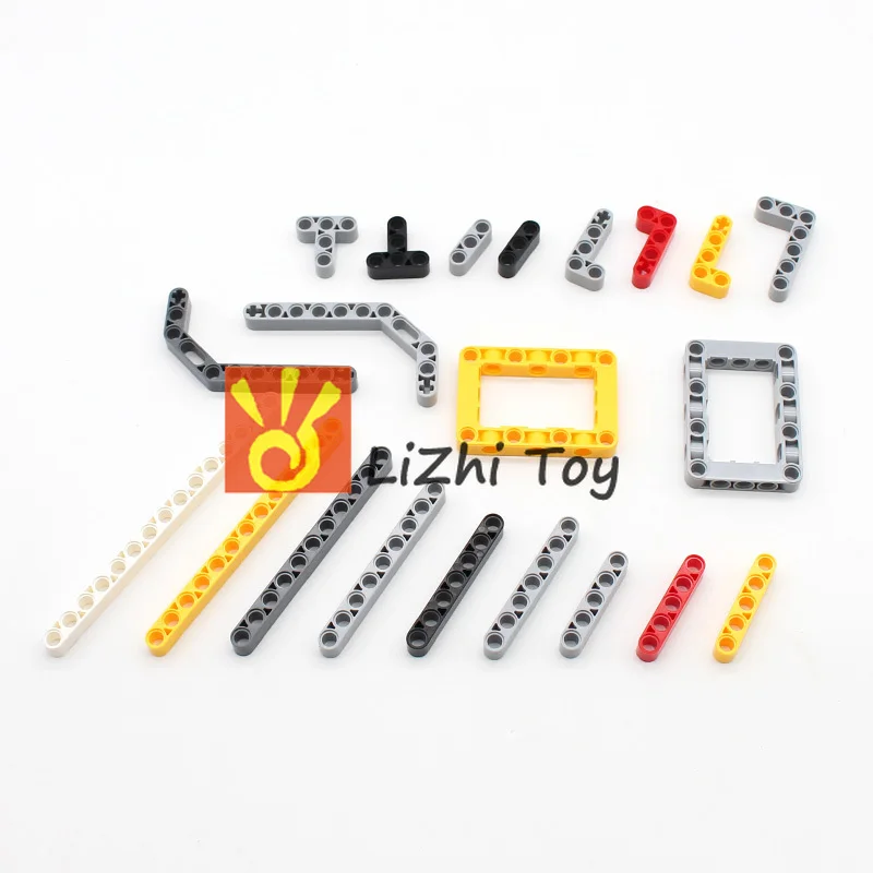 250g Technology Liftarm Beam Gear Cross Axle Frame Connector Pin Build MOC High-Tech Bricks Building Blocks Robot Compatible Toy