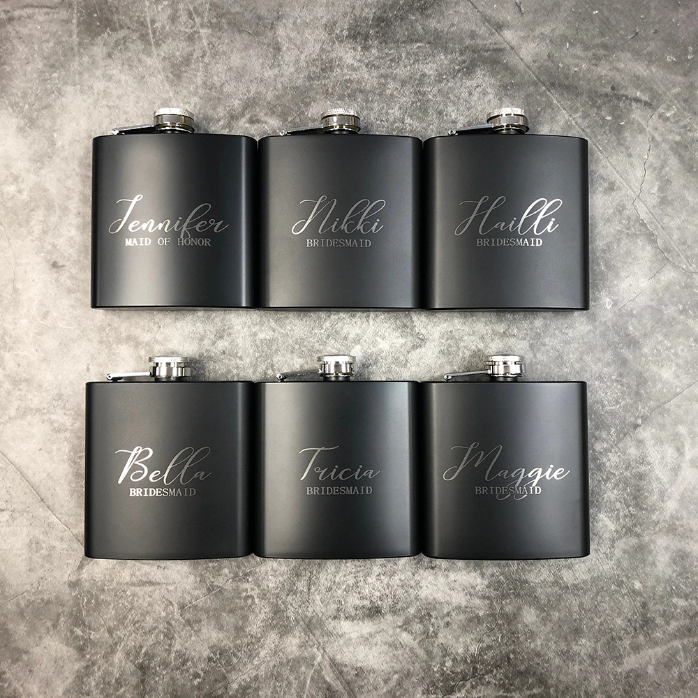 Personalized Hip Flask for Outdoor Liquor, Portable Pocket Flasks, Bridesmaid Proposal, Groomsmen Best Man Wedding Party Gift